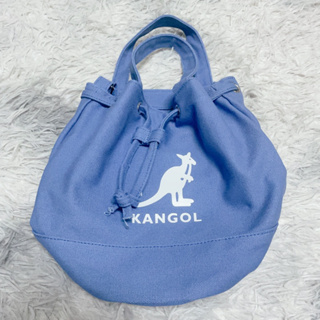 KANGOL袋鼠 帆布水桶包/手提側背兩用/束口開口/素色水桶包