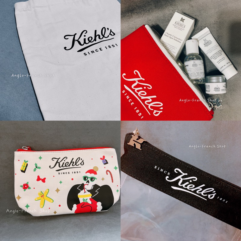 Kiehl's契爾氏 logo透明防水化妝包/帆布化妝包/環保購物袋 現貨商品