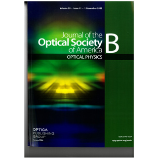 全新Journal of the Optical Society of America B 美國光學學會期刊 光電物理