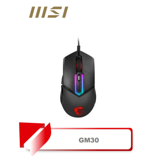 【TN STAR】MSI 微星 Clutch GM30 電競滑鼠/U型燈帶/滑鼠對稱/雙注塑龍鱗握把/多邊形側按鍵