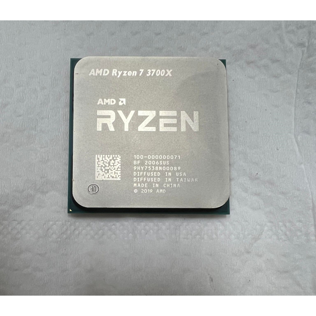 【AMD】Ryzen 7 3700X 中央處理器CPU 二手 保固內 附原廠風扇 無盒裝 功能正常 $4000