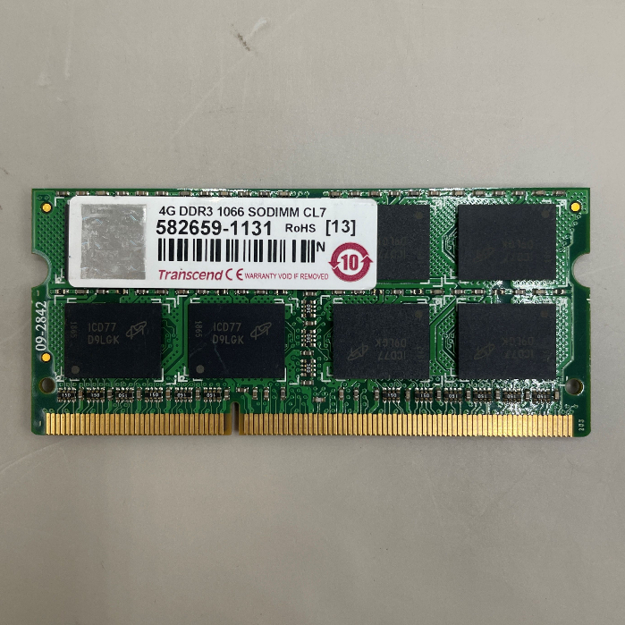 筆電記憶體 - DDR3 - 1066 - 4G PC3 8500S 隨機出貨- r1