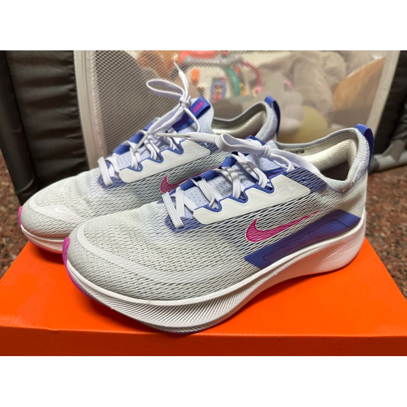 全新 Nike Zoom Fly 4 避震 React 輕量 女運動鞋慢跑鞋 白紫