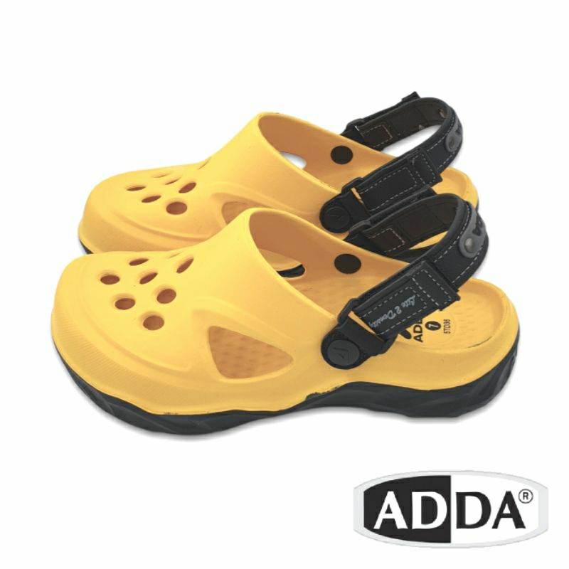 【MEI LAN】ADDA 泰國第一品牌 (男) 輕量防水 懶人鞋 布希鞋 洞洞鞋 Q彈透氣 22016 黃另有藍、黑色