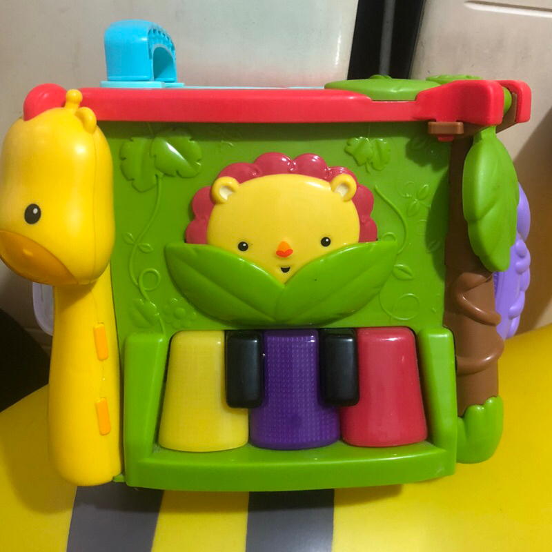 正版 費雪 五面 積木盒 遊戲盒 早教 聲光 電話 鋼琴 形狀積木 寶寶 玩具 手眼協調 二手