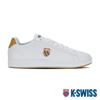 K-SWISS Court Shield時尚運動鞋-男-白/黃