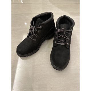 已售出 二手近全新 [Timberland] 女款黑色經典防水短靴 #25cm #低筒靴 #靴子 #23398