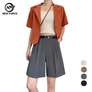 【NEW FORCE】韓風氣質高腰顯瘦西裝短褲-4色可選