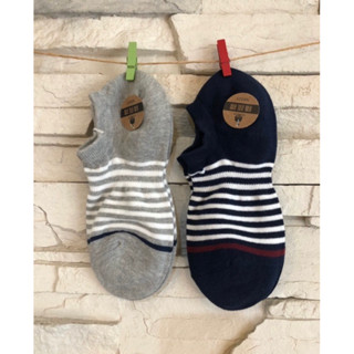 🧦《男女襪》日系無印風撞色條紋船襪