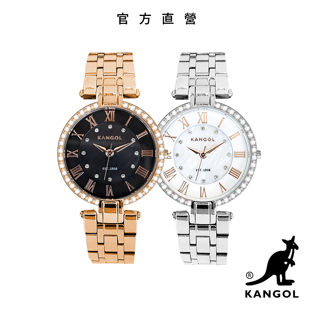 【KANGOL】英國袋鼠 輕奢優雅羅馬環鑽錶 / 手錶 / 腕錶 (2款可選) KG73434