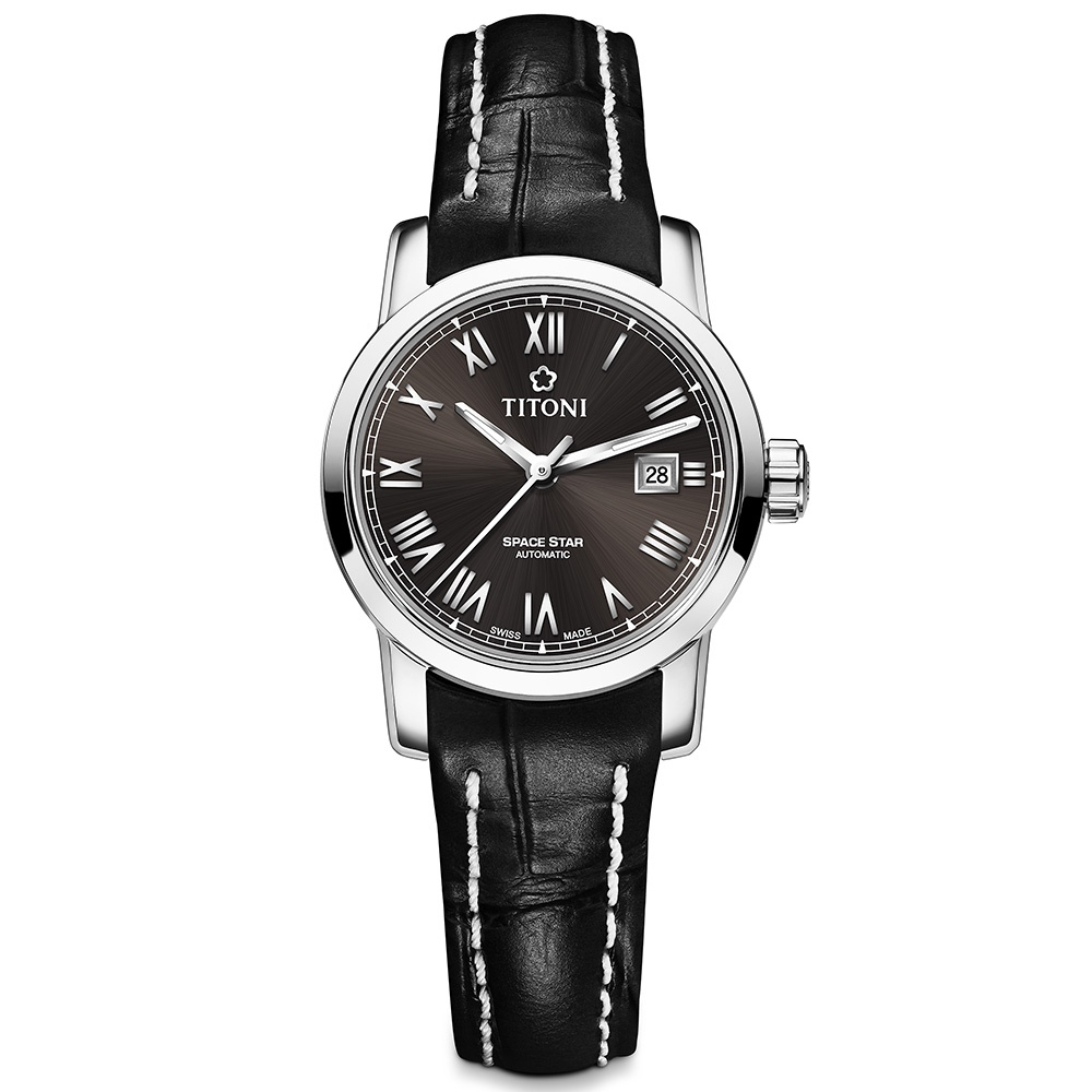 TITONI 梅花錶 天星系列 羅馬機械腕錶 23538S-ST-570 / 28mm