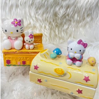 日本進口Hello Kitty陶瓷製品收納盒展示品釋出椅子（有孔洞可放精油海棉在內）🐢⚓️🐺🈲️單賣價