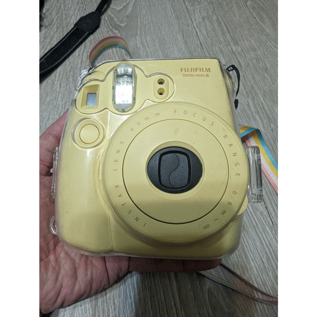 二手 可能需維修 附保護殼 富士 FUJIFILM instax mini8 拍立得相機 淺黃