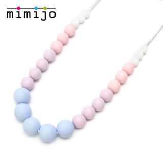 【捷克mimijo】鉑金食品級矽膠寶寶媽媽項鍊/抓握訓練器/口腔健康保護(12y+/粉藍紫紅)