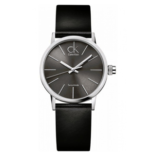 CK Calvin Klein 透明鏤空玻璃黑面腕錶(中) K7622207