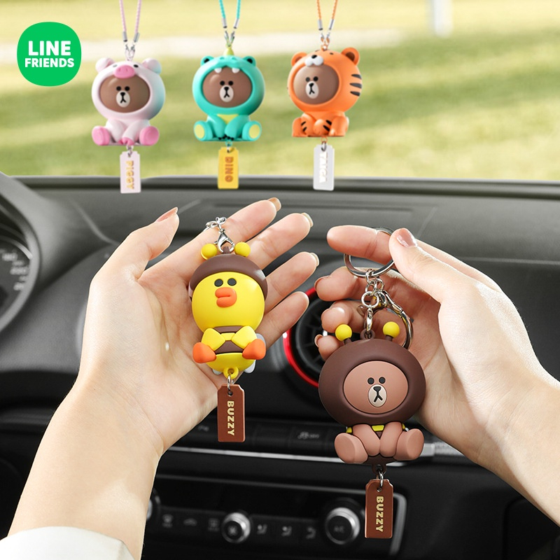 🔥LINE FRIENDS🔥  熊大莎莉兔兔 鑰匙圈掛件 汽車裝飾 吊飾 掛件 擺飾 鑰匙扣