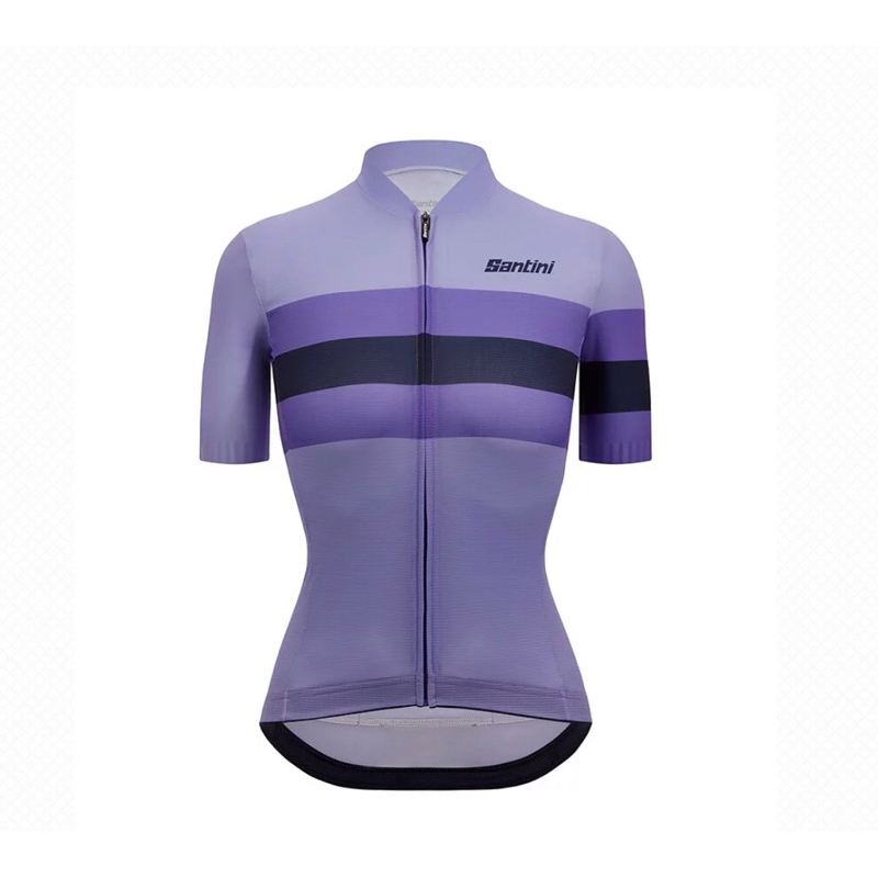 Santini 女性短袖車衣 空力緊身-紫