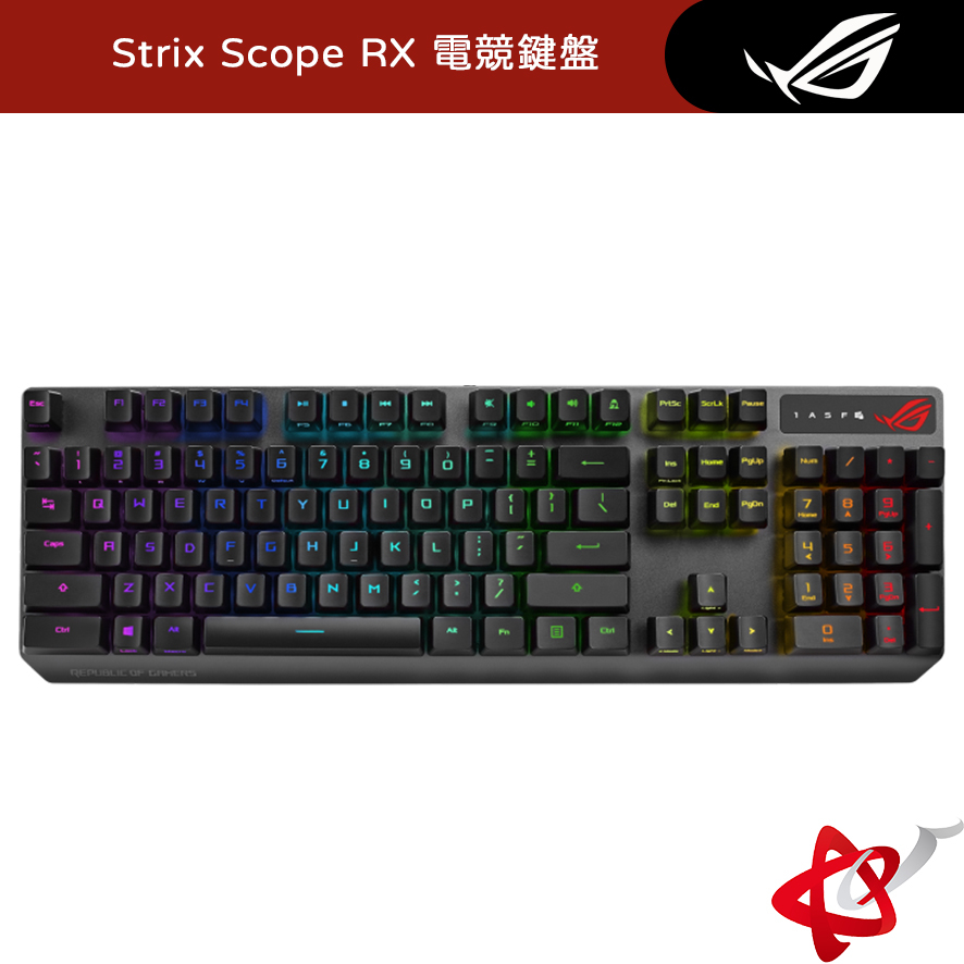 華碩 ASUS ROG Strix Scope RX 光學機械電競鍵盤-青軸/紅軸