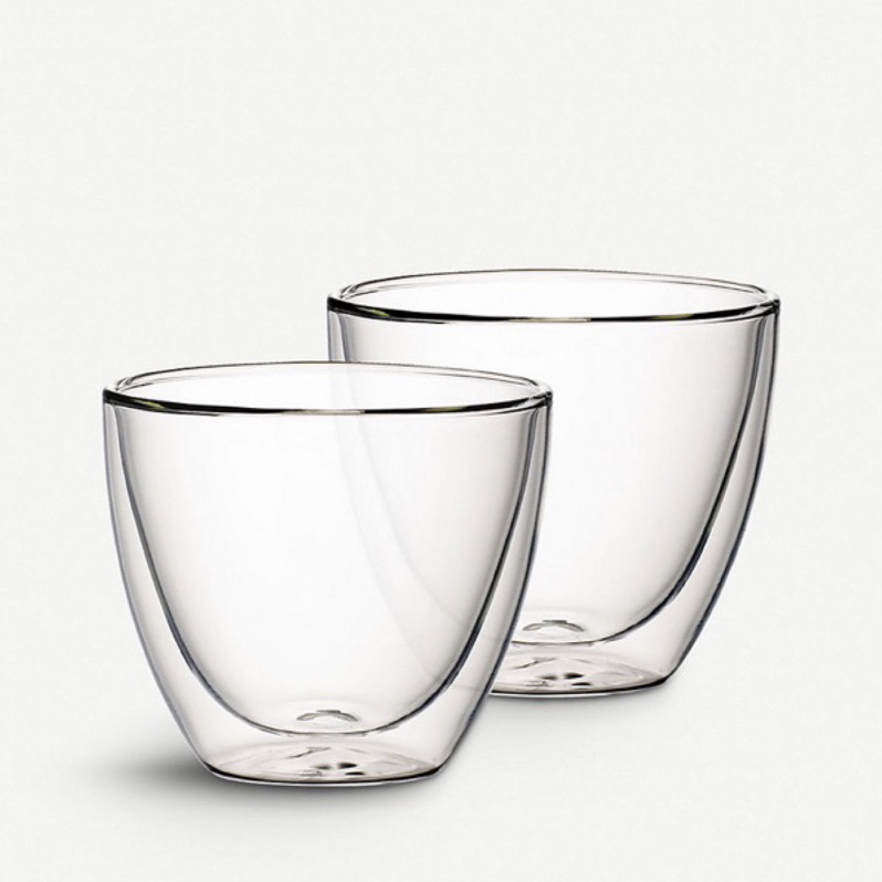 德國VILLEROY &amp; BOCH雙層透明玻璃杯 對杯兩入組 Artesano borosilicate（甜點杯優格杯