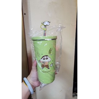 ※現貨※7-11 蠟筆小新 304雙層不鏽鋼吸管杯