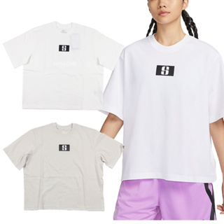 [歐鉉]NIKE 籃球 寬鬆 布貼刺繡LOGO 短袖 短T 女生 FJ2701-100 FJ2701-072