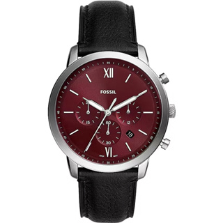 FOSSIL 三眼計時皮革錶帶紳士腕表 （FS6016）