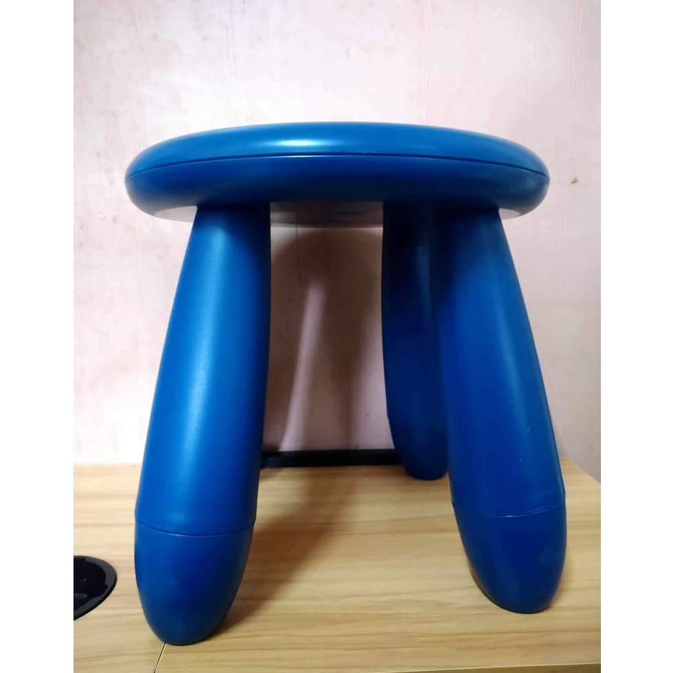 【二手】IKEA MAMMUT 兒童椅凳 室內 戶外用 藍色