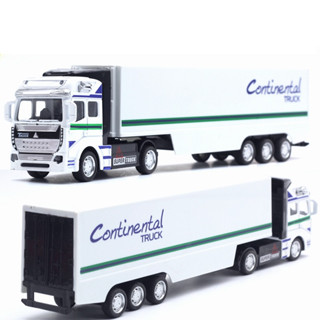 🌈1:48大型合金貨櫃車，集裝箱回力車模，運輸車玩具汽車模型，快遞車！