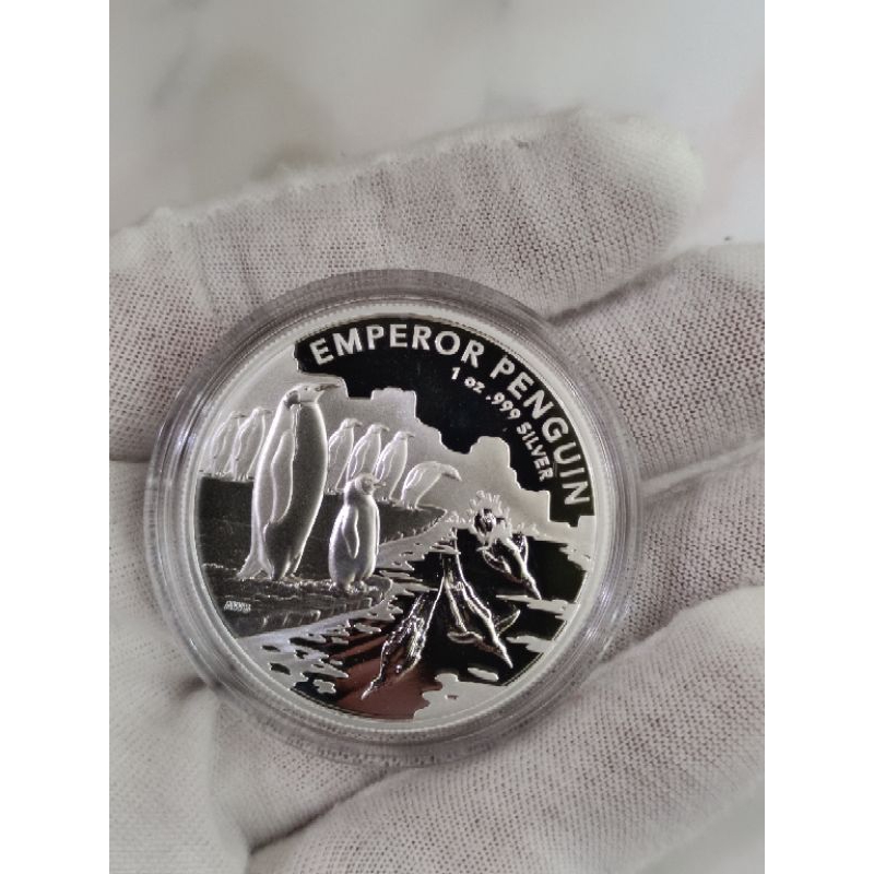 銀幣 紀念幣 2023 南極 國王企鵝 999純銀 1盎司 （全球限量25000枚）