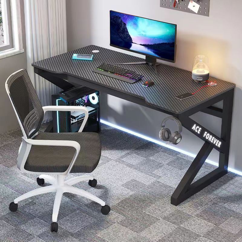 碳纖維桌面電腦桌臺式桌子家用簡約書桌辦公桌科技感遊戲電競桌子
