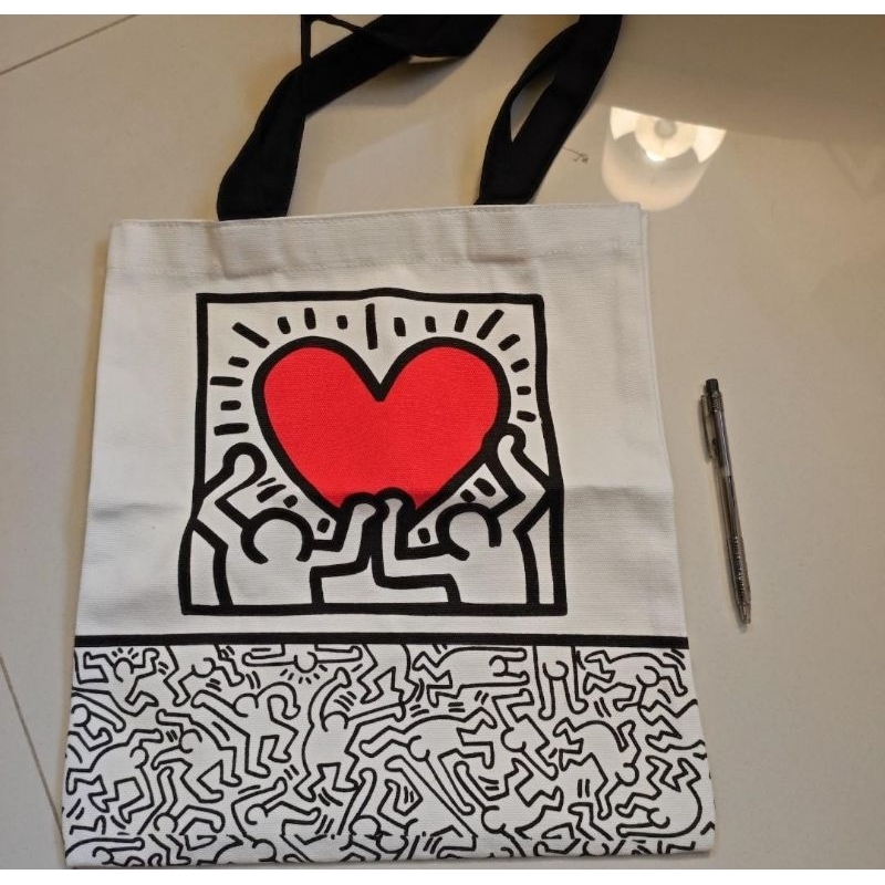 全新 Keith Haring x OLAY 帆布 托特包 pop art warhol basquiat kaws