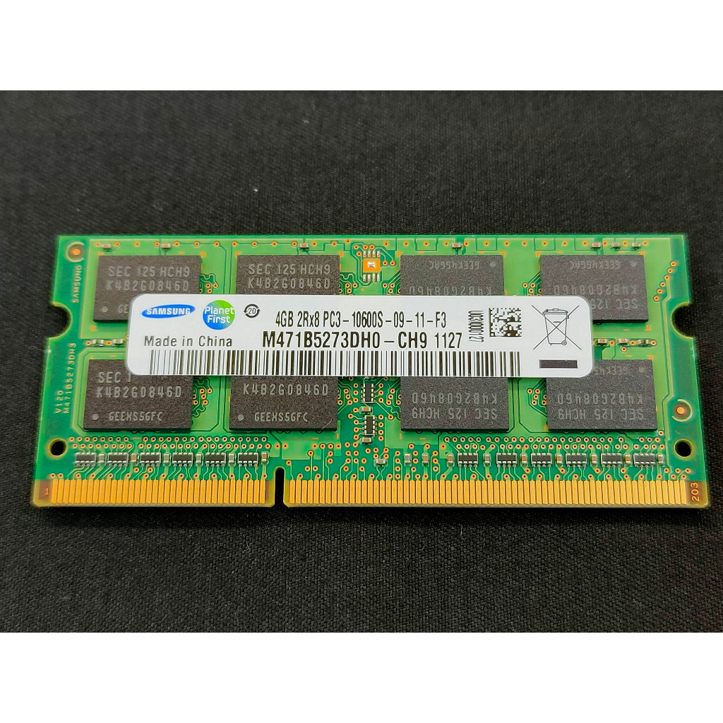 三星 Samsung DDR3 4G 4GB 1333 10600 雙面 筆電 記憶體