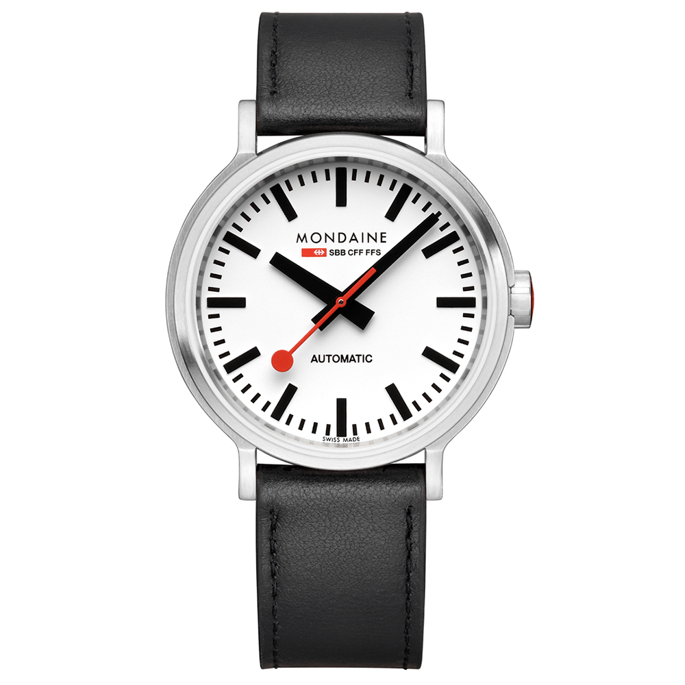 MONDAINE 瑞士國鐵 Original Automatic 植物皮革自動機械腕錶 - 41mm / 4161BLB