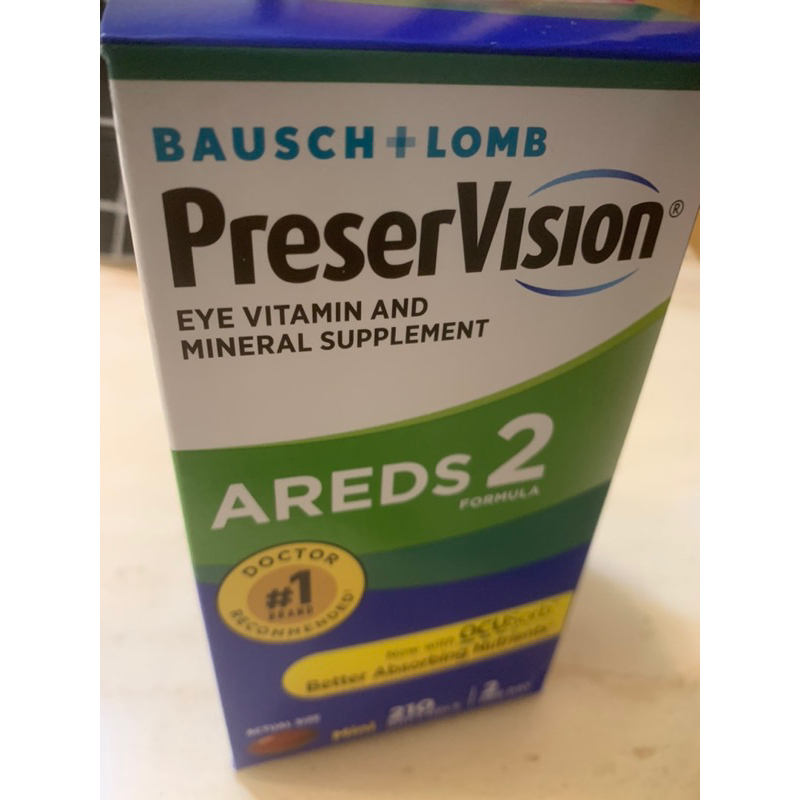 "最新效期現貨" 博士倫  PreserVision AREDS 2，Lutein複方 210顆