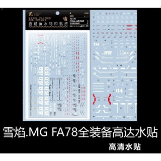 【Max模型小站】匠心社 MG 1/100FA78全裝備鋼彈VER.KA螢光高精度水貼[MG191](大張)