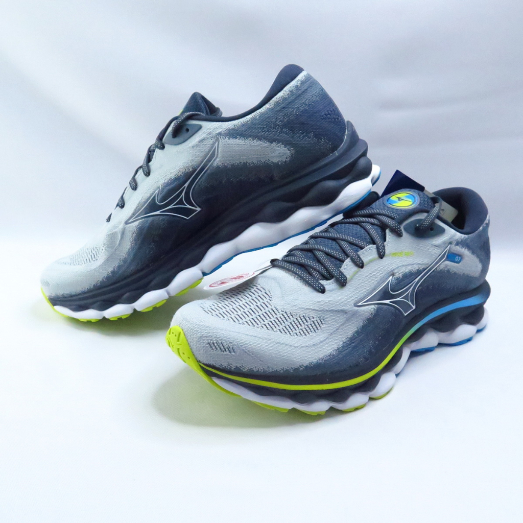 Mizuno WAVE SKY 7 SW 男慢跑鞋 緩衝型 4E楦 J1GC231101 灰黑