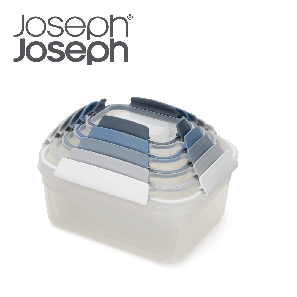 英國Joseph Joseph 密封收納盒五件組(天空藍)