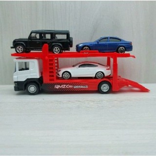 全新盒裝1:64 ~ SCANIA合金車頭 雙層車輛運輸卡車模型玩具