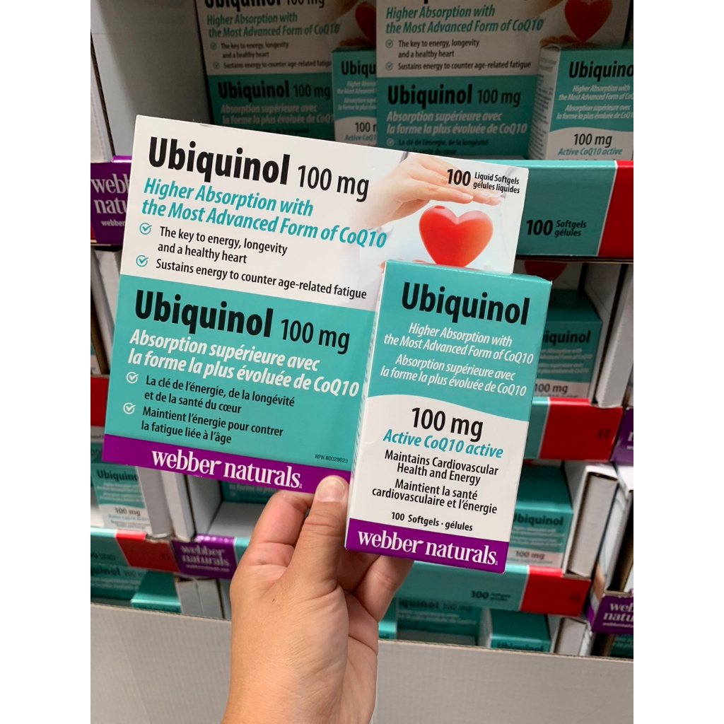 ❤️Webber Naturals Ubiquinol 泛醇還原型輔酶Q10 高含量100mg 軟膠囊100顆 強健心肌