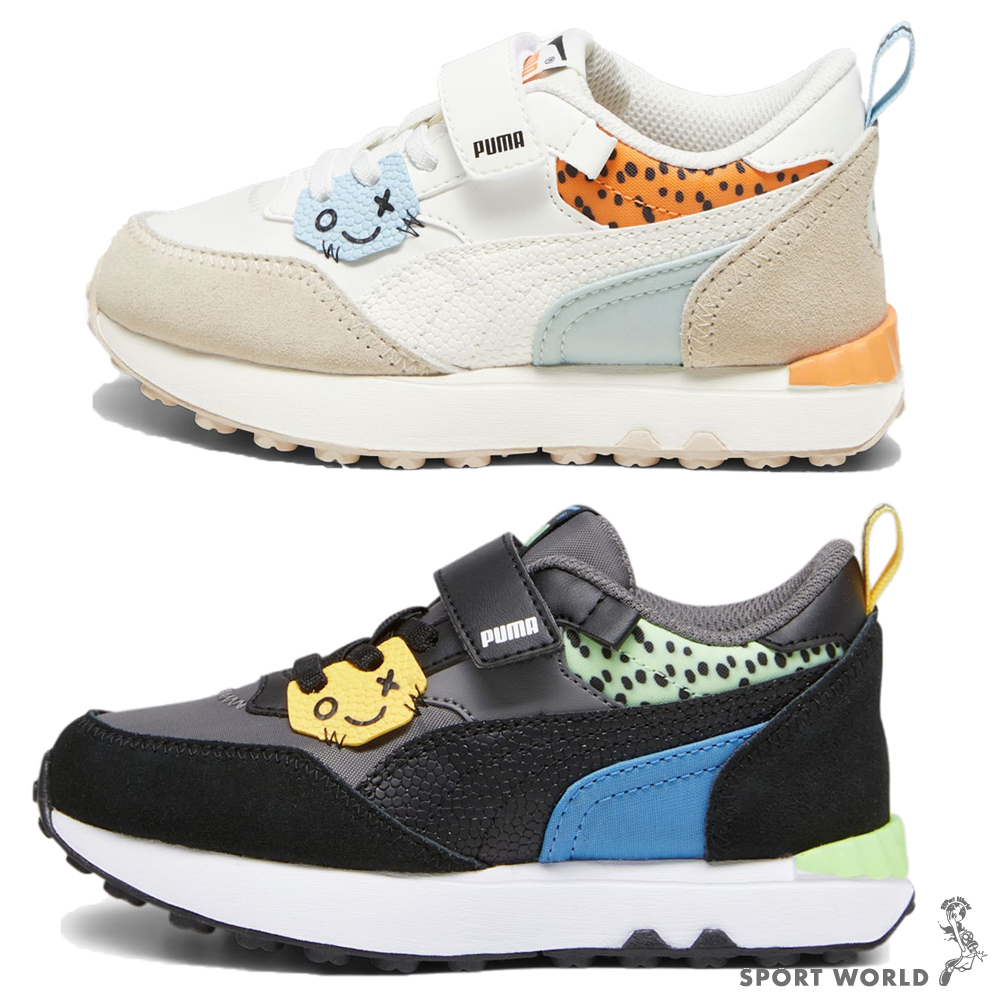 Puma 童鞋 中童 休閒鞋 魔鬼氈 Rider FV Mix Match【運動世界】39258501/39258502