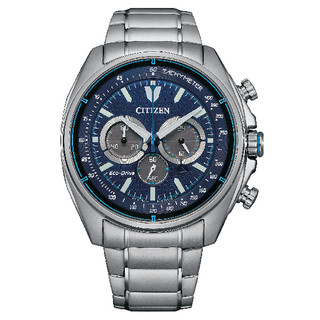 CITIZEN星辰 CHRONOGRAPH CA4560-81L 追述極限賽車型光動能潮流腕錶 藍面 44.75mm