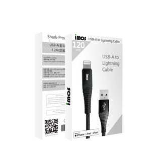 imos USB-A to Lightning 連接線1.2M(防鯊網編織)