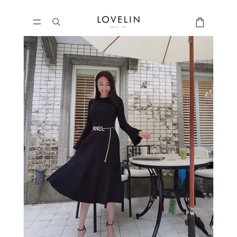 《 LOVELIN 》【大裙襬】高彈力傘狀裙-黑色 s（全新）