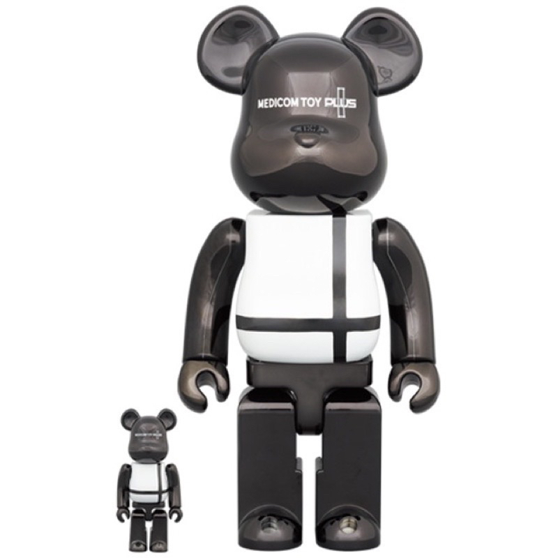 ［全新現貨] 原裝正版 BE@RBRICK 500% 庫柏力克熊Medicom Toy PLUS Black電鍍黑十字
