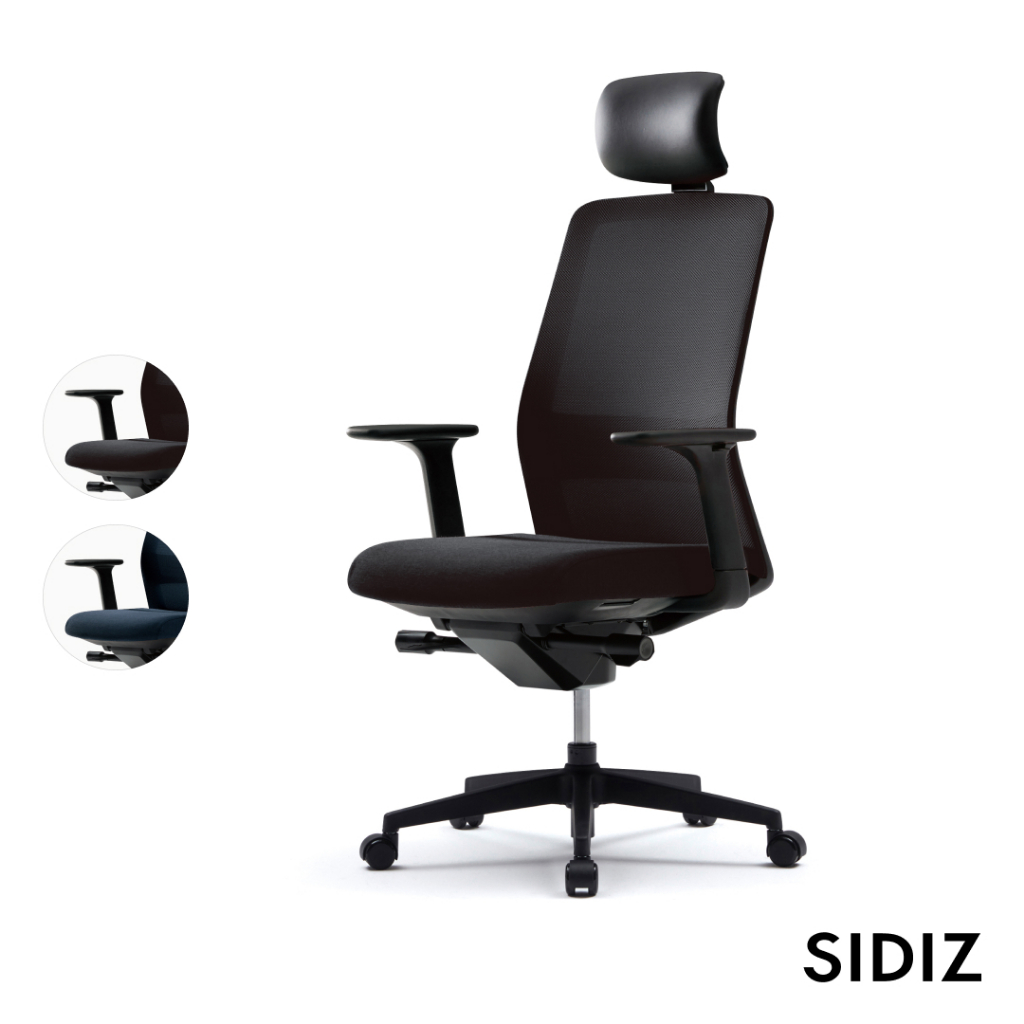 【SIDIZ】T40 進階人體工學椅 (黑框: 深灰/深藍)｜官方旗艦店