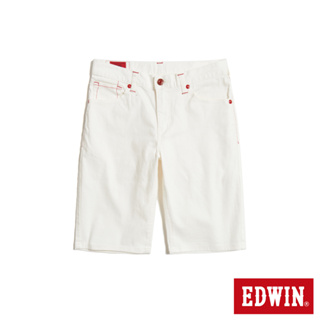 EDWIN EDGE 503 紅色袋花牛仔短褲(白色)-男款