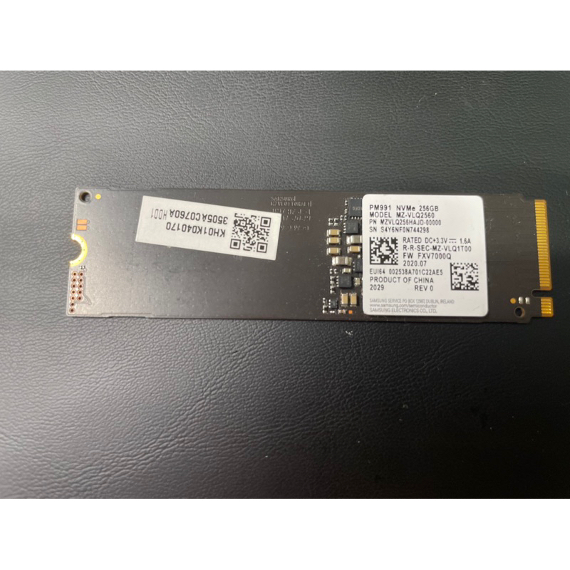 NVME SSD 256G SAMSUNG MZVLQ256 PM991
