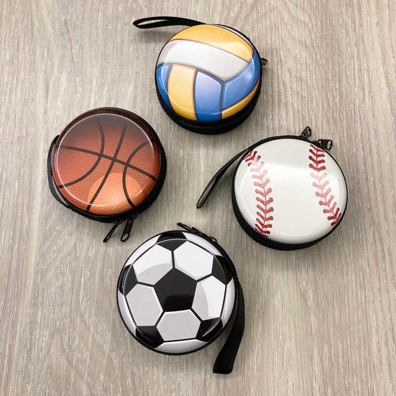 [現貨] 運動造型 排球籃球足球棒球 硬殼零錢包/收納盒/收納包/耳機包 排球禮物 排球系隊禮物
