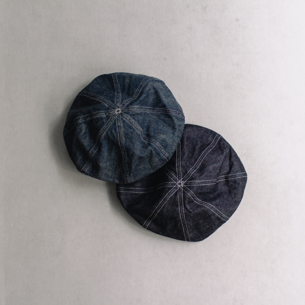 《白木11》HIGHER HT21014 SELVEDGE DENIM BERET 日本製 丹寧 原色 貝雷帽