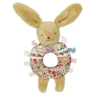 法國 童思樂 嬰童精品 彌月禮 兔兔甜甜圈手搖鈴 歐盟安全標準 附禮盒紙袋